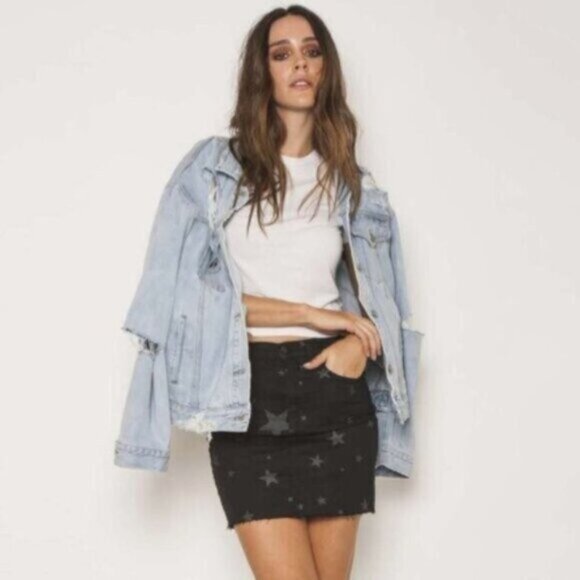 Urban Outfitters Neon Blonde Denim Jean Jacket Oversized Light Wash Distressed - Picture 5 of 16